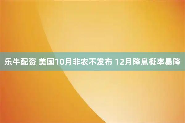 乐牛配资 美国10月非农不发布 12月降息概率暴降