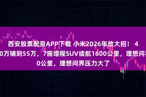 西安股票配资APP下载 小米2026年放大招！ 4款新车从20万铺到55万，7座增程SUV续航1600公里，理想问界压力大了